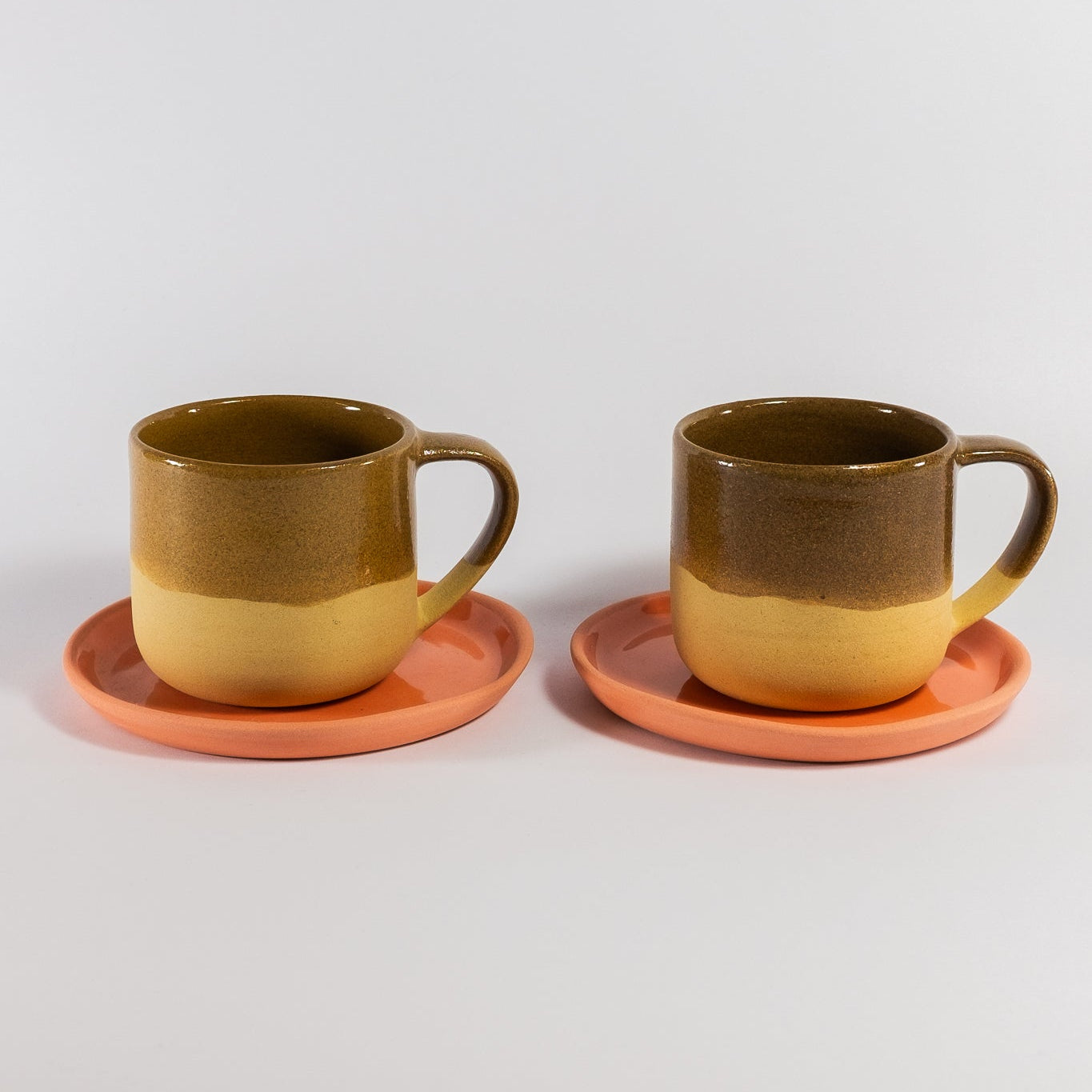 Cappuccino Set w/ Handle-Caramel-4 pieces