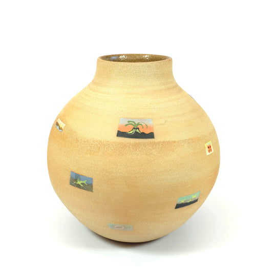 Brown sandy vase - Ur Motela - Limited Edition
