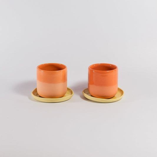 Espresso Set (Coral)-4 Pieces