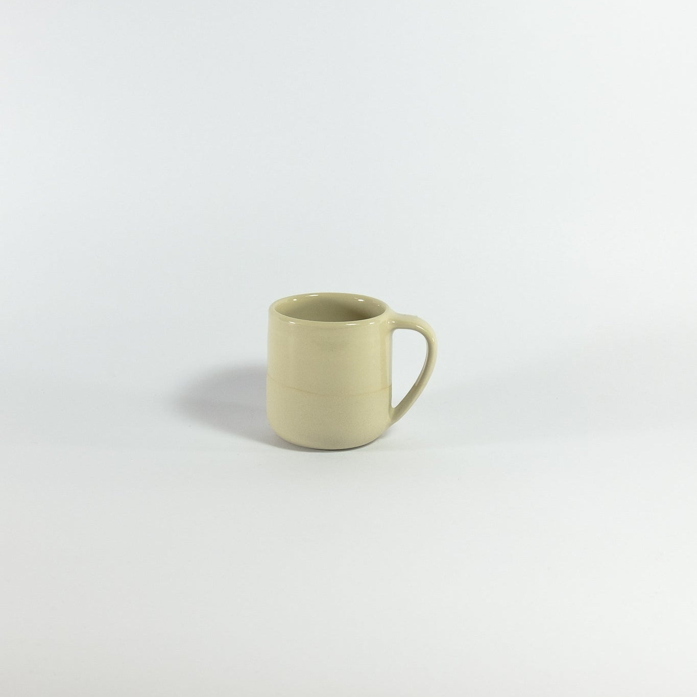White mug on a white background