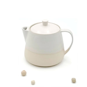 Small Teapot - Natural with white glaze